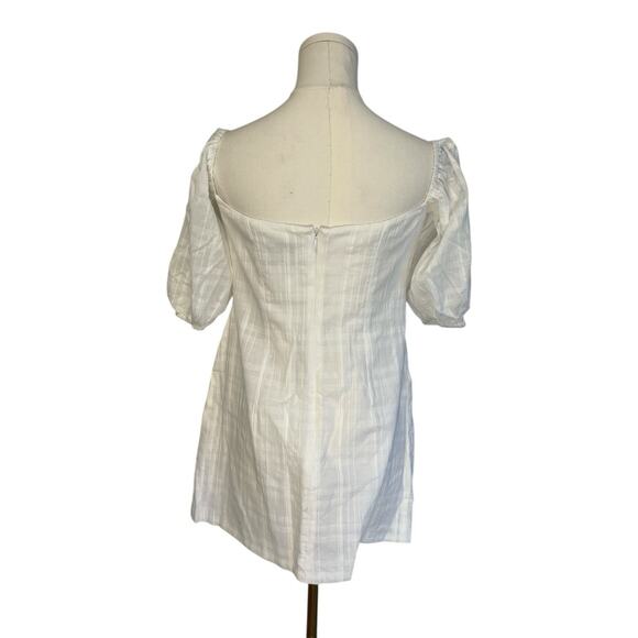 Revolve x Rumer The Label Mia Mini Dress Womens Size Medium White 100% Cotton - Picture 2 of 8